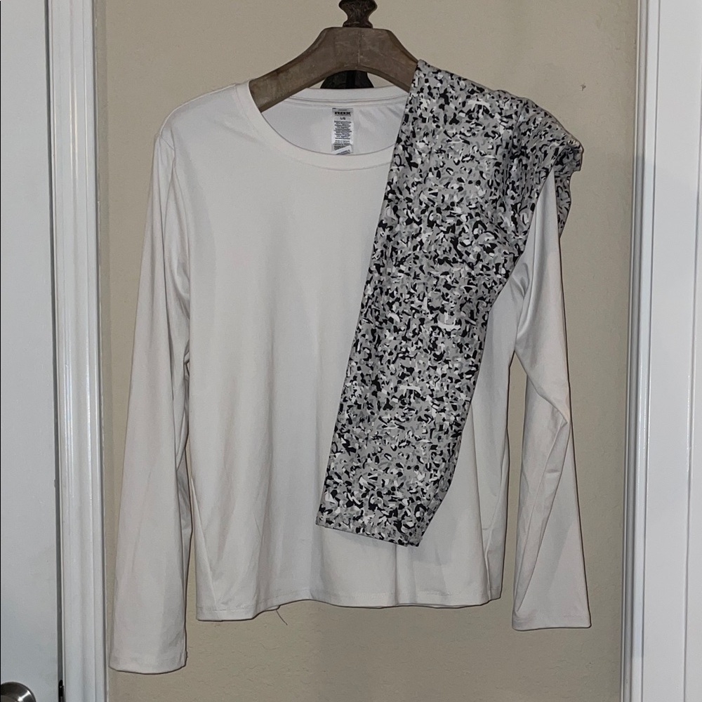 Women's White Long Sleeve Top & Coordinating Pants Set NWOT